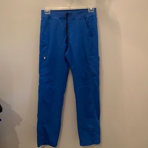 Figs Royal Blue scrub pant bottom